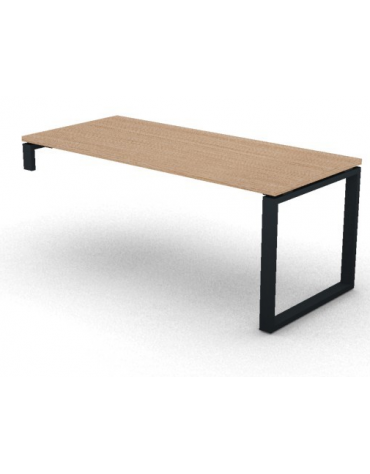 Scrivania operativa per servente, piano melaminico spessore mm 30 e gamba metallica ad anello chiuso - cm 180x80x74,5h