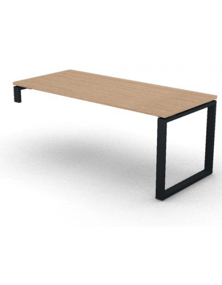 Scrivania operativa per servente, piano melaminico spessore mm 30 e gamba metallica ad anello chiuso - cm 180x80x74,5h