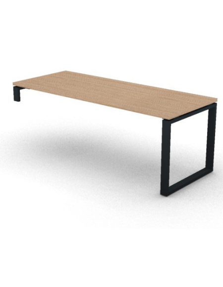 Scrivania operativa per servente, piano melaminico spessore mm 30 e gamba metallica ad anello chiuso - cm 200x80x74,5h