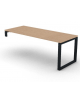 Scrivania operativa per servente, piano melaminico spessore mm 30 e gamba metallica ad anello chiuso - cm 200x80x74,5h