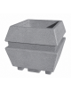 Fioriera forma quadra in cemento calcestruzzo per esterno - colore Grigio pietra - cm 98x98x90h - Conforme ai CAM