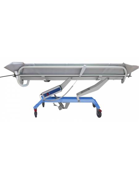 Barella doccia con sistema di sollevamento elettrico per il lavaggio e l'igiene delle persone allettate - Portata max 190 kg 