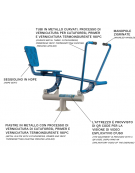 Macchina fitness per Rowing da esterno - con manopole zigrinate - Dimensioni 138x93x107h