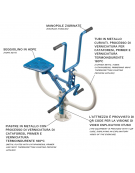 Bicicletta Cyclette fitness da esterno - con tubi in metallo curvato - Dimensioni 115x76x129h