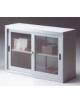 SOPRALZO METALLICO ANTE SCORREVOLI IN VETRO TEMPERATO CON SERRATURA- cm 150x45x90h