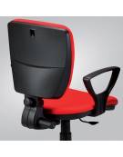 Sedia ufficio dattilo ergonomica alta con braccioli regolabili in altezza-Conforme alle norme UNI EN 1335 tipo A-Rivestimento in