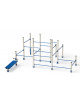 Palestra Workout media con struttura in alluminio e tubi in acciaio verniciato - cm 465x486x241h