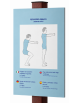 Palo con tabella movimento gambe 2 in plastica riciclata completo di tabella in forex  - cm 40x10x162h
