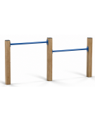 Attrezzo realizzato in legno di pino termotrattato per piegamenti sulle braccia - cm 209x9x102h