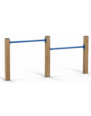 Attrezzo realizzato in legno di pino termotrattato per piegamenti sulle braccia  - cm 209x9x102h