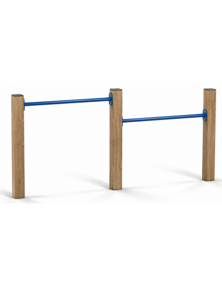 Attrezzo realizzato in legno di pino termotrattato per piegamenti sulle braccia  - cm 209x9x102h