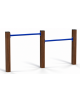 Attrezzo in alluminio rifinito in legno light per piegamenti sulle braccia - cm 209x9x102h