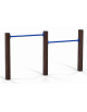 Attrezzo in alluminio rifinito in legno dark per piegamenti sulle braccia  - cm 209x9x102h