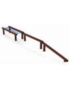 Attrezzatura da parco in plastica riciclata per camminamenti in equilibrio  - cm 626x66x51h