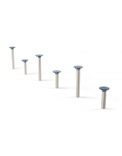 Pali per equilibrio realizzati in alluminio con elementi circolari in HDPE - cm  625x30x98h