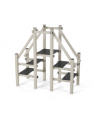 Struttura a sali scendi con pali in alluminio con protezione in plastica - cm 219x113x212h