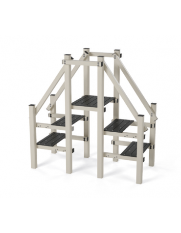Struttura a sali scendi con pali in alluminio con protezione in plastica - cm 219x113x212h