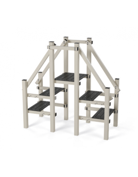 Struttura a sali scendi con pali in alluminio con protezione in plastica - cm 219x113x212h