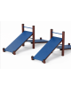 Attrezzo per flessione su panca inclinata con pali in plastica riciclata e pianali in HDPE - cm 365x330x132h