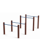 Attrezzo ad ostacoli per esercizi  ginnici con pali in plastica riciclata e tubi in acciaio - cm 161x348x132h