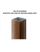 Attrezzo ad ostacoli per esercizi  ginnici con pali in alluminio rifinito in legno light e tubi in acciaio - cm 161x348x132h