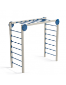 Arrampicata per esercizi ginnici con pali in alluminio e tubi in acciaio - cm 274x116x253h