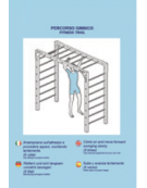 Arrampicata per esercizi ginnici con pali in legno termotrattato e tubi in acciaio - cm 274x116x253h