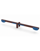 Trave oscillante per esercizi ginnici con pali in plastica riciclata - cm 305x38x32h