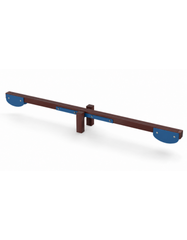 Trave oscillante per esercizi ginnici con pali in plastica riciclata - cm 305x38x32h