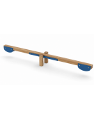 Trave oscillante per esercizi ginnici con pali in legno termotrattato - cm 305x38x32h