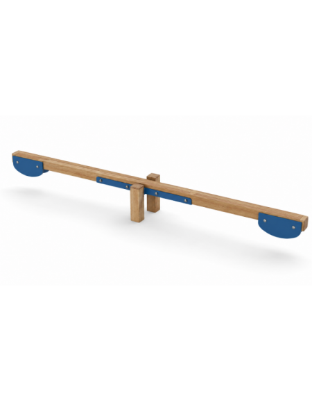 Trave oscillante per esercizi ginnici con pali in legno termotrattato - cm 305x38x32h