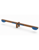 Trave oscillante per esercizi ginnici con pali in alluminio rifinito in legno light - cm 305x38x32h