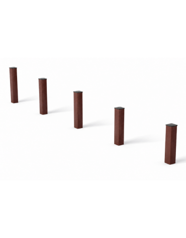 Paletti verticali per esercizi ginnici con pali in plastica riciclata - cm 409x9x60h