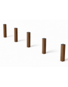 Paletti verticali per esercizi ginnici con pali in alluminio rifinito in legno light - cm 409x9x60h