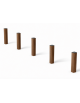Paletti verticali per esercizi ginnici con pali in alluminio rifinito in legno light - cm 409x9x60h