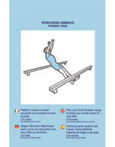 Asse per per esercizi di flessione del tronco con pali in alluminio - cm 302x195x22h