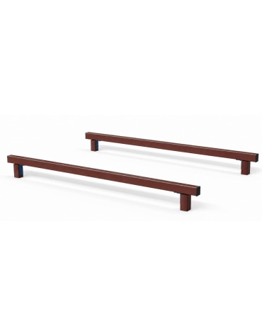 Asse per esercizi di flessione del tronco con pali in plastica riciclata - cm 302x195x22h