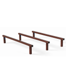 Ostacoli per esercizi ginnici con pali in plastica riciclata - cm 302x230x49h