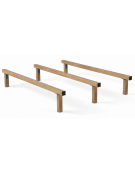 Ostacoli per esercizi ginnici con pali in legno di pino termotrattato - cm 302x230x49h