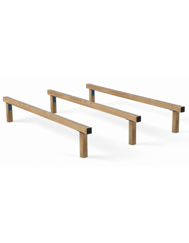 Ostacoli per esercizi ginnici con pali in legno di pino termotrattato - cm 302x230x49h