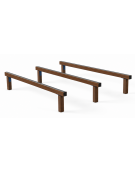 Ostacoli per esercizi ginnici con pali in alluminio rifinito in legno light - cm 302x230x49h