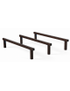 Ostacoli per esercizi ginnici con pali in alluminio rifinito in legno dark - cm 302x230x49h
