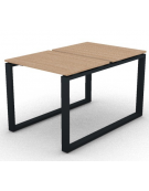 Bench doppio con piano melaminico spessore mm 18 e gamba metallica ad anello chiuso - Colori a scelta - cm 80x125x73,5h