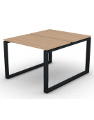 Bench doppio con piano melaminico spessore mm 18 e gamba metallica ad anello chiuso - Colori a scelta - cm 100x125x73,5h
