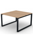 Bench doppio con piano melaminico spessore mm 18 e gamba metallica ad anello chiuso - Colori a scelta - cm 120x125x73,5h