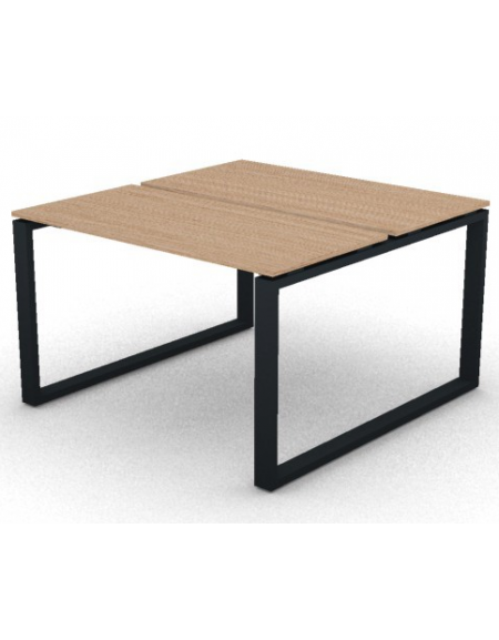 Bench doppio con piano melaminico spessore mm 18 e gamba metallica ad anello chiuso - Colori a scelta - cm 120x125x73,5h