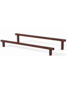 Asse per esercizi per bicipiti e tricipiti con pali in plastica riciclata - cm 302x120x49h