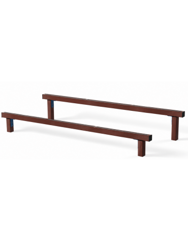 Asse per esercizi per bicipiti e tricipiti con pali in plastica riciclata - cm 302x120x49h