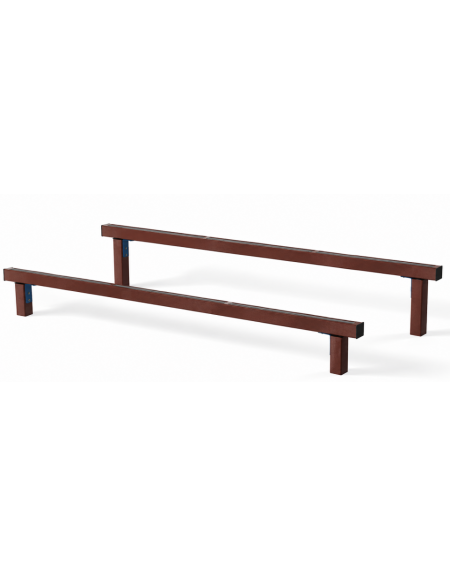 Asse per esercizi per bicipiti e tricipiti con pali in plastica riciclata - cm 302x120x49h