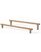 Asse per esercizi per bicipiti e tricipiti con pali in legno di pino termotrattato - cm 302x120x49h